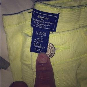 Size 12 girl neon yellow super skinny skimmer